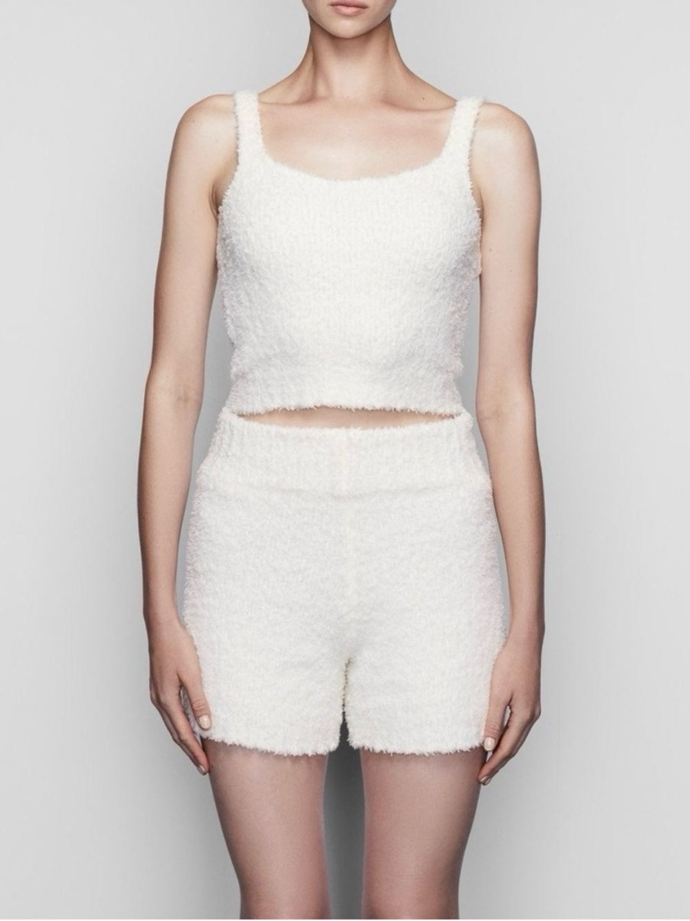 SKIMS Bouclé Lounge Sleeveless Top in Ivory